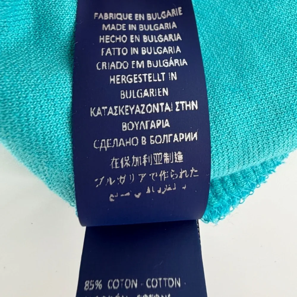 Vilebrequin Barth Boys Lagoon Blue Terry Toweling Sea Turtle T-Shirt Flaw 2T